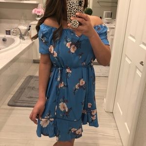 Blue floral dress